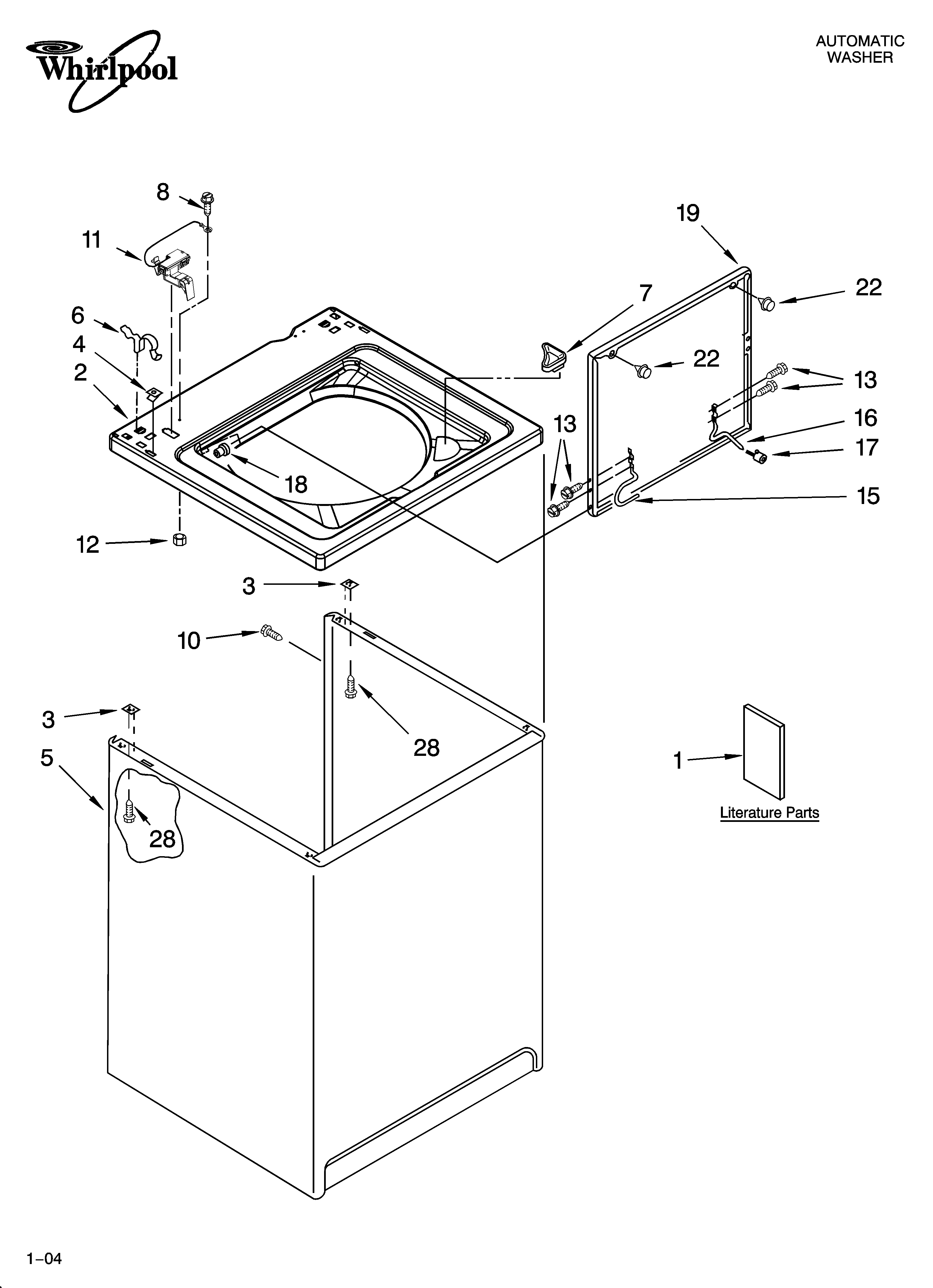 Top and cabinet parts