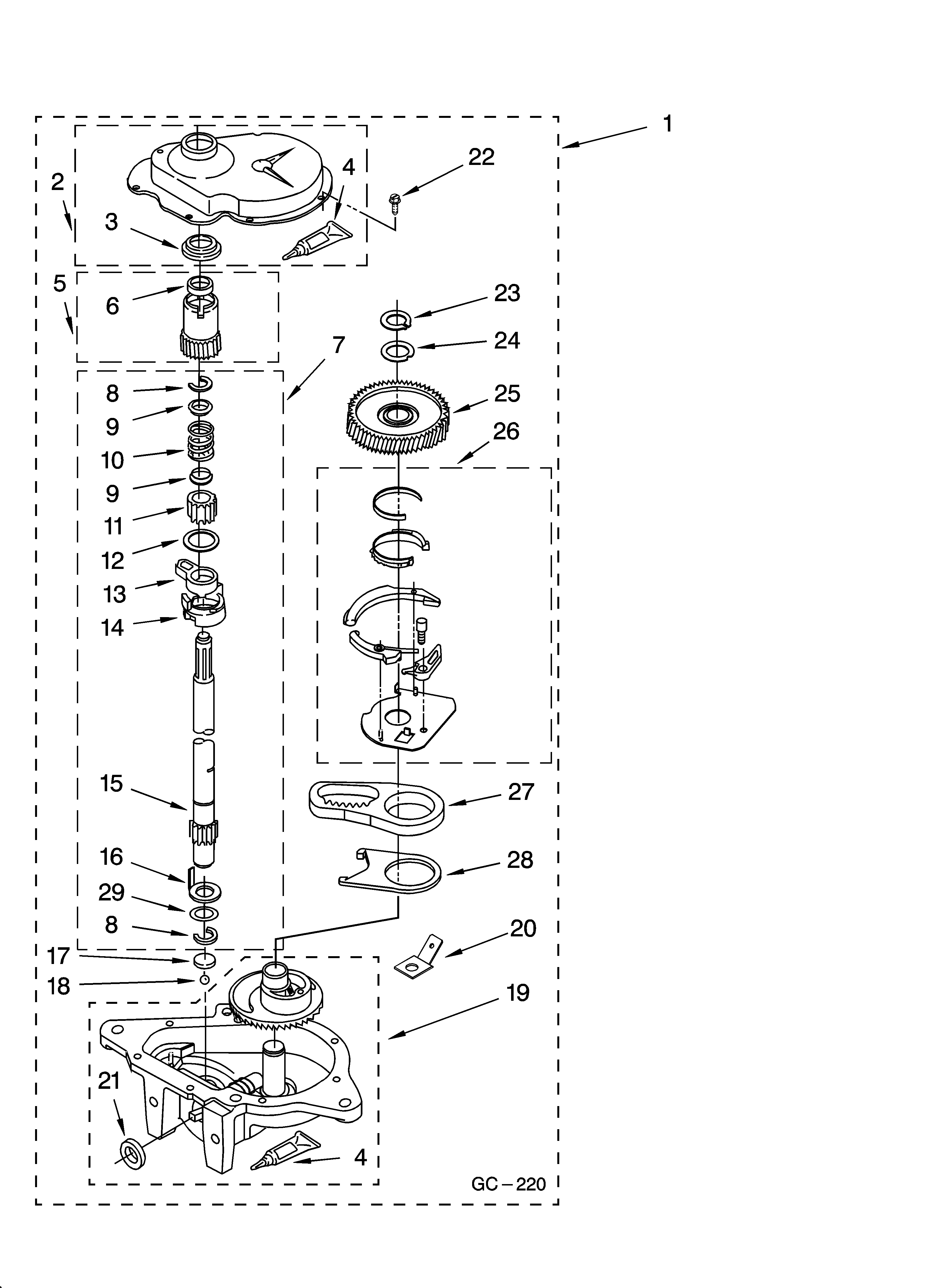 Gearcase parts