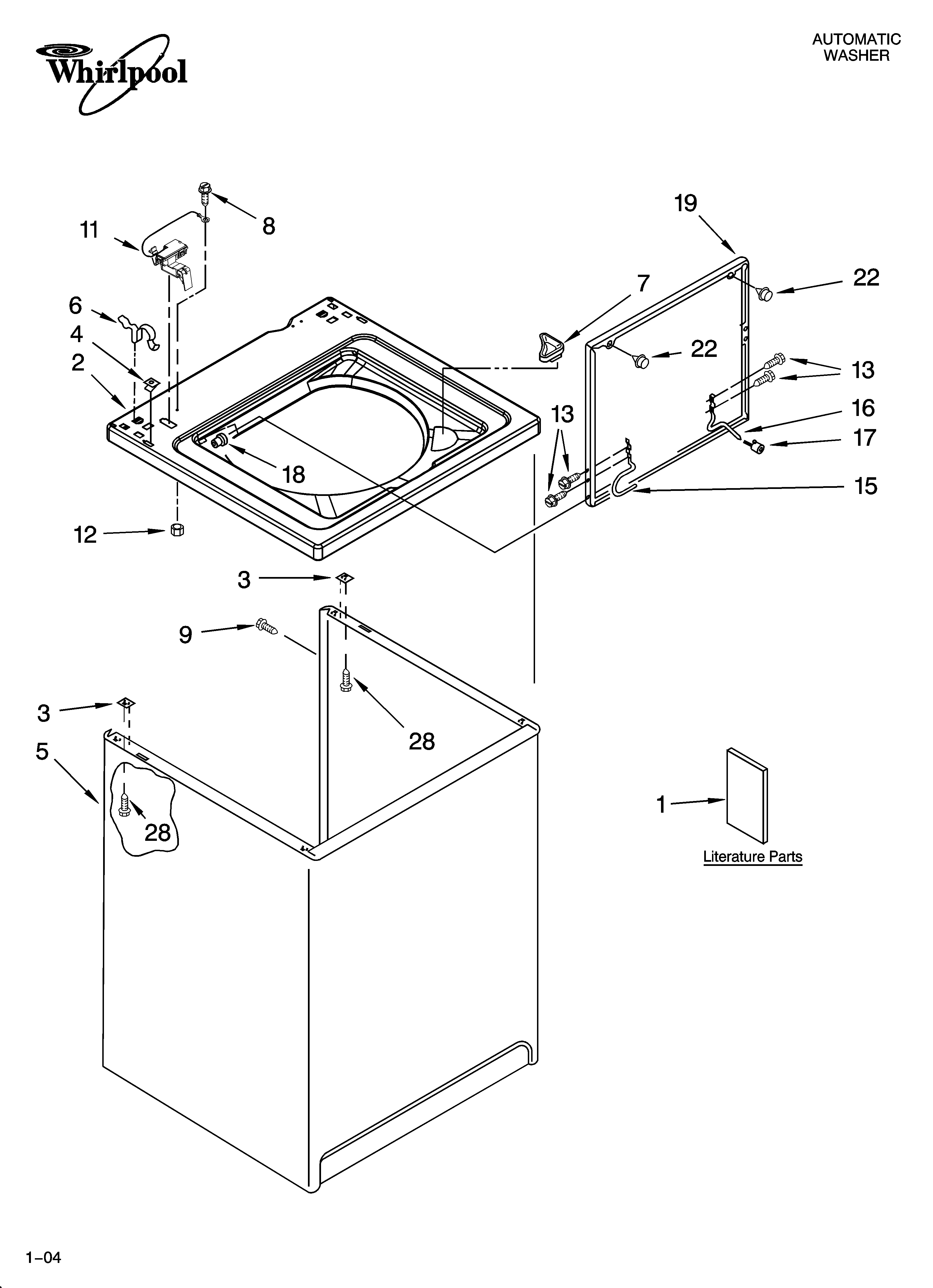 TOP AND CABINET PARTS