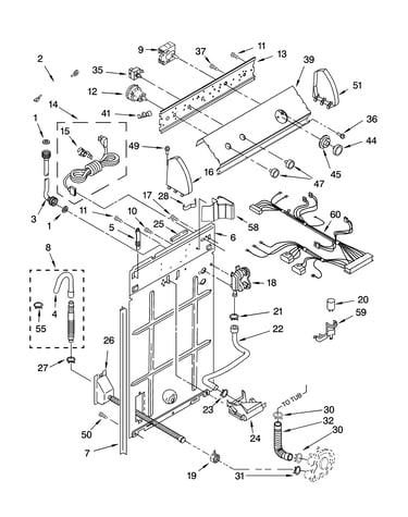 Controls and rear panel parts