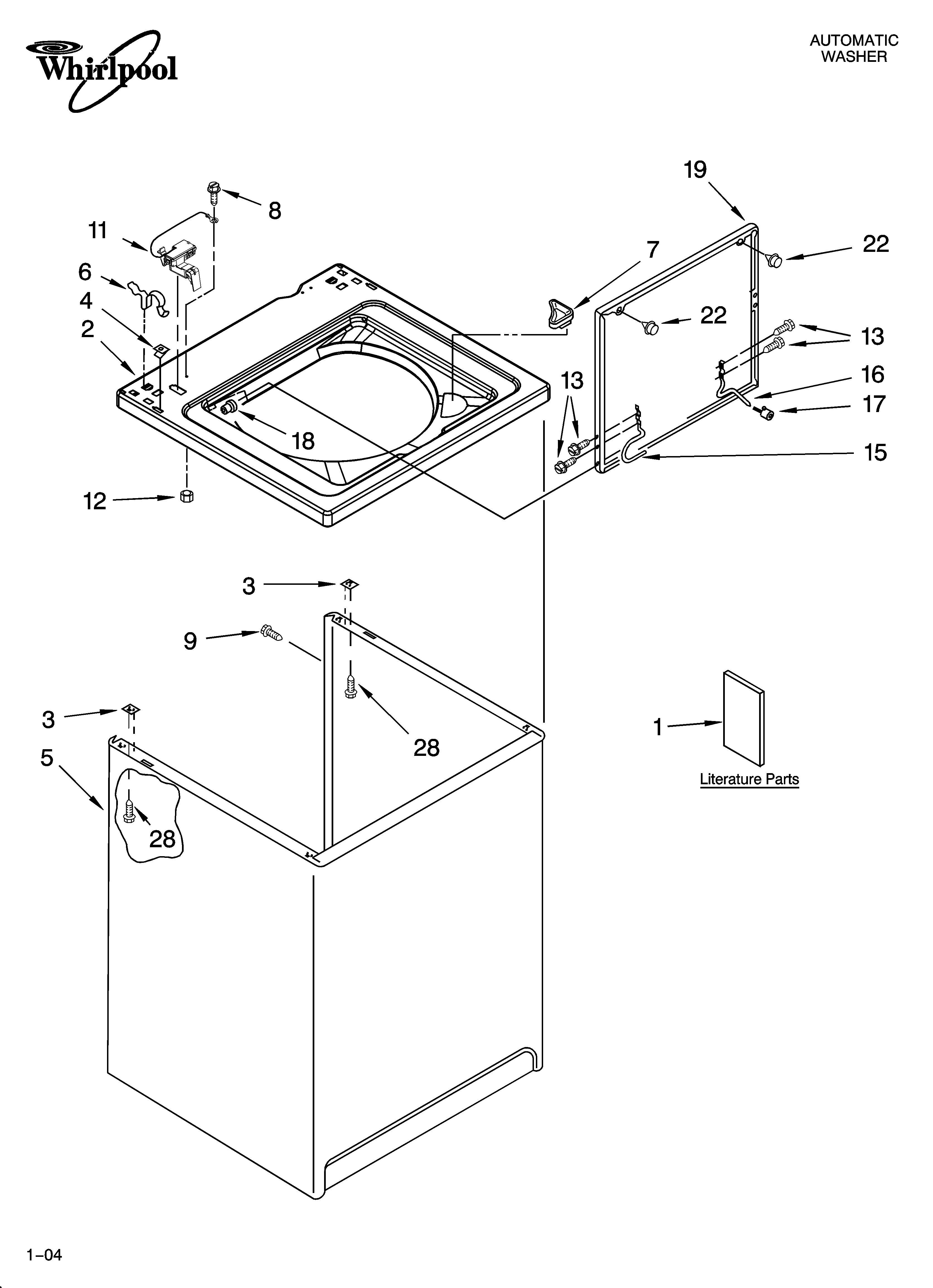 TOP AND CABINET PARTS