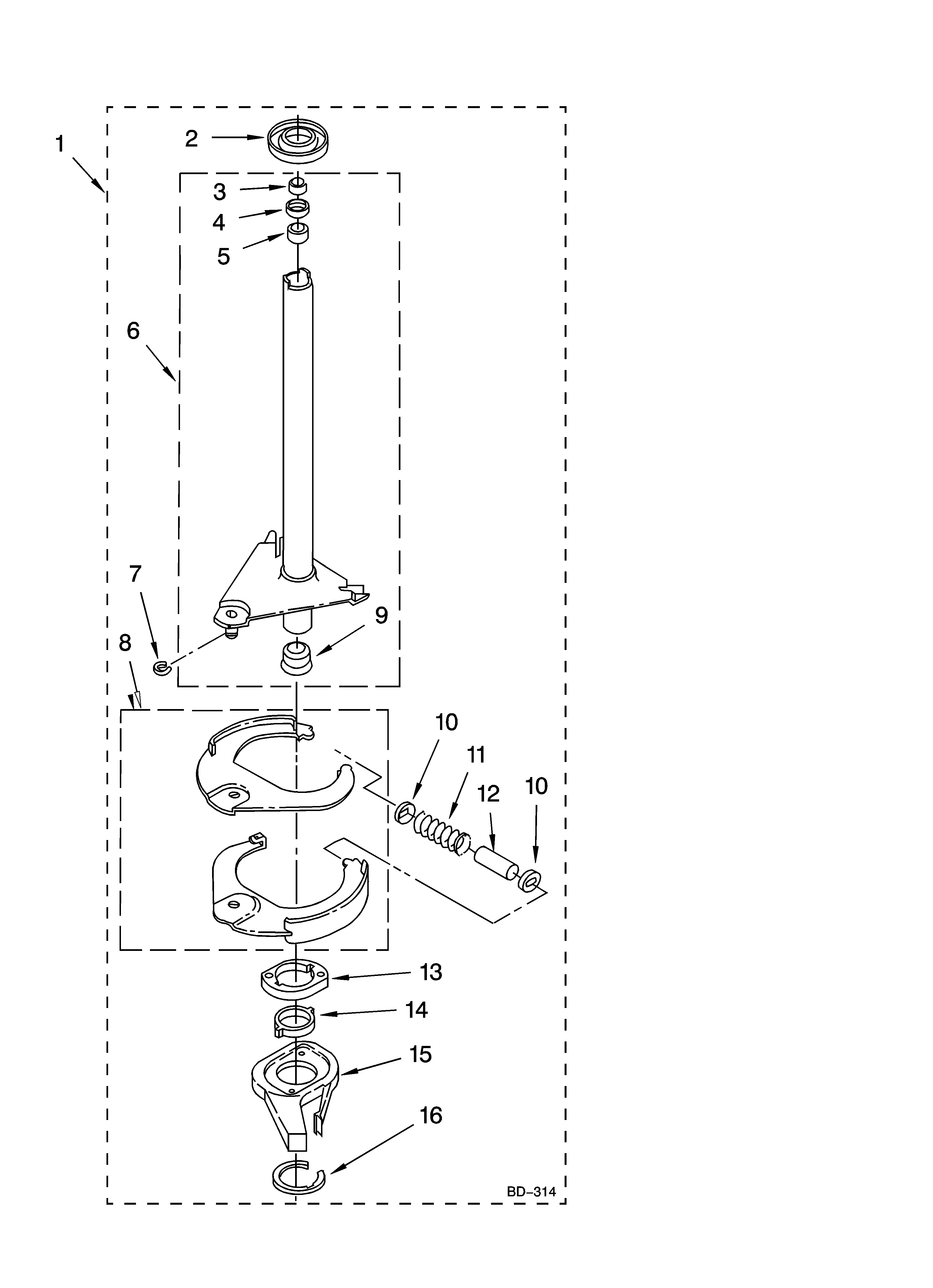Brake and drive tube parts