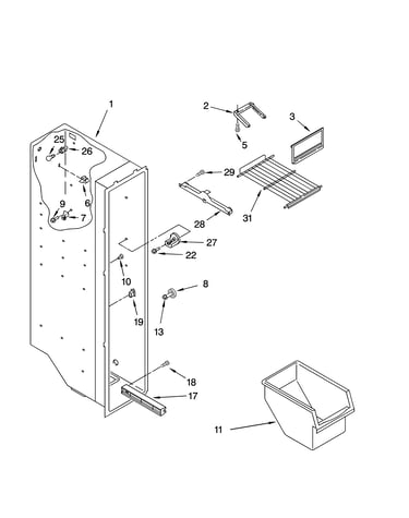 Freezer liner parts