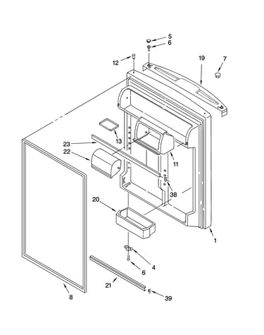 Refrigerator door parts