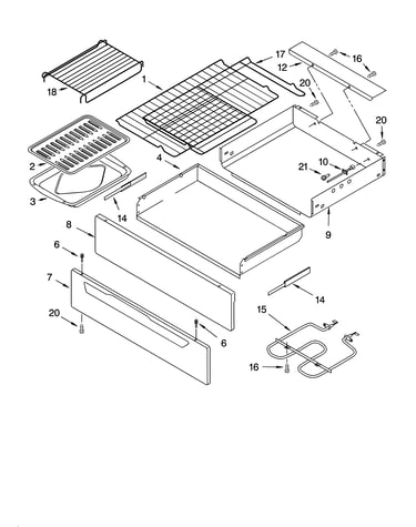 Drawer & broiler parts, miscellaneous parts