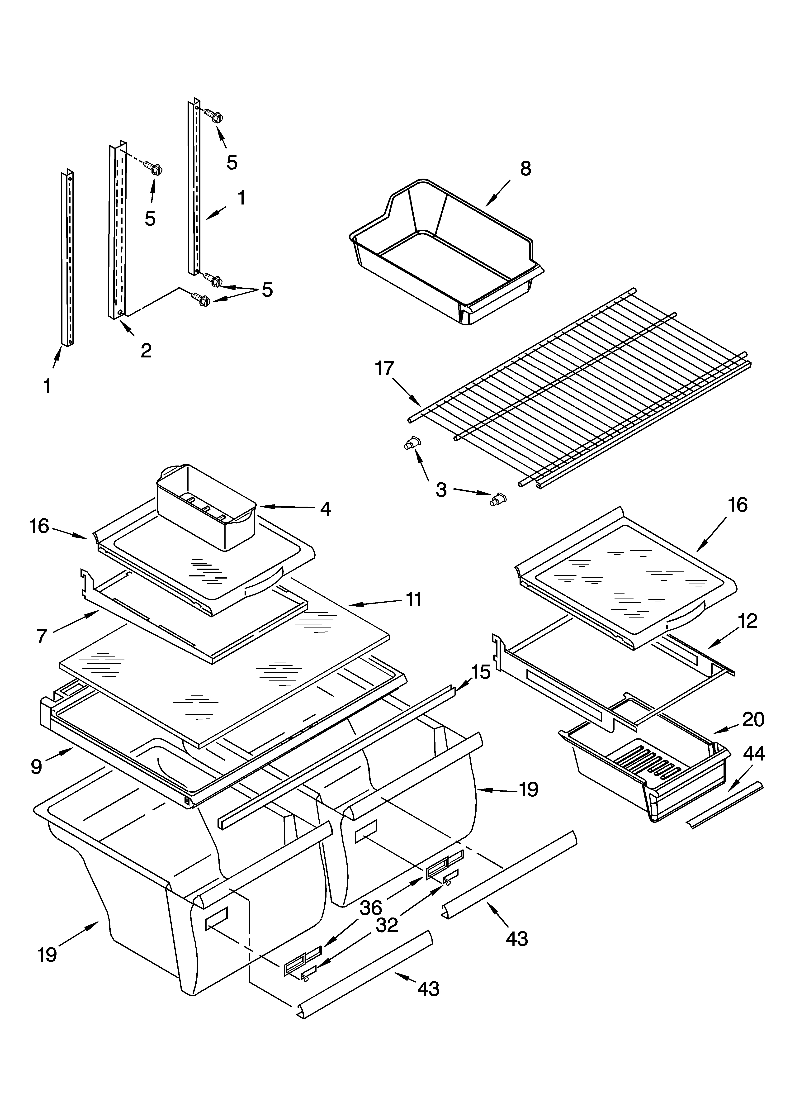 Shelf parts