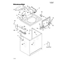 KitchenAid KAWS850LE1 top and cabinet parts diagram