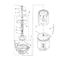 KitchenAid KAWS850LE1 agitator, basket and tub parts diagram