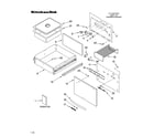 KitchenAid KEWD175HWH05 control, door and drawer parts diagram
