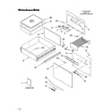 KitchenAid KEWD175HBL05 control, door and drawer parts diagram