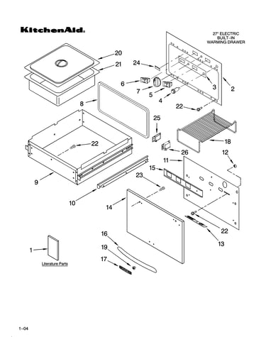 Control, door and drawer parts
