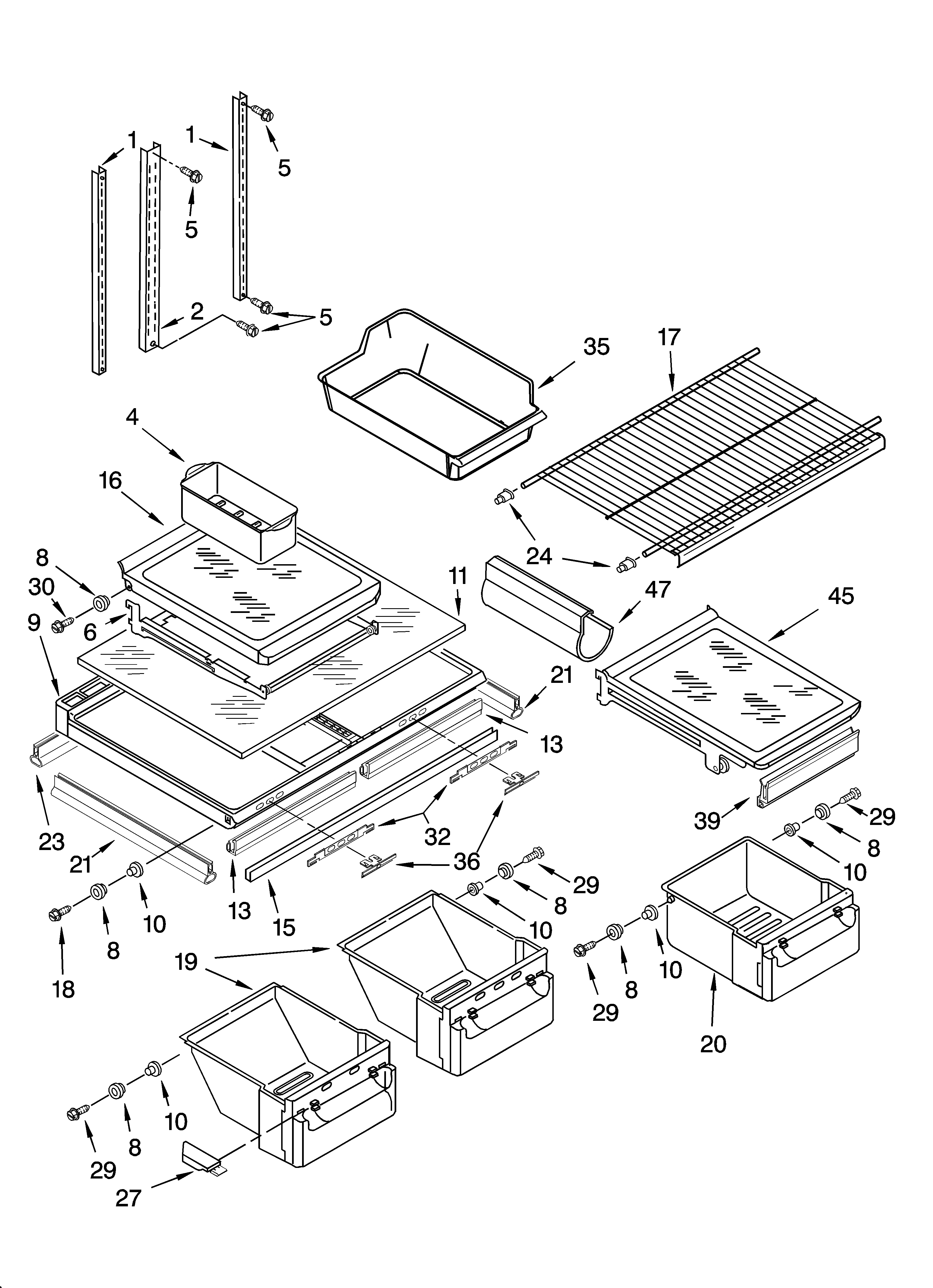 Shelf parts
