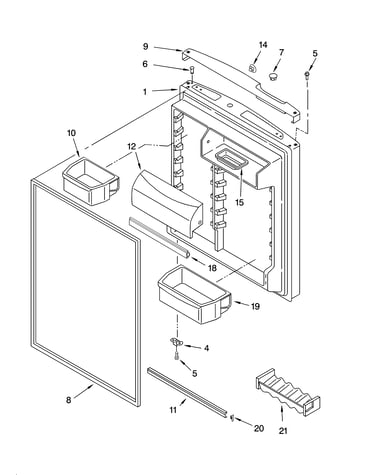 Refrigerator door parts