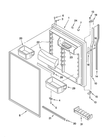 Refrigerator door parts