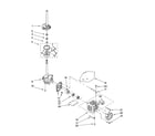 Roper RAX7244KQ2 brake, clutch, gearcase, motor and pump parts diagram