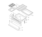 Whirlpool RF368LXMT0 drawer & broiler parts diagram