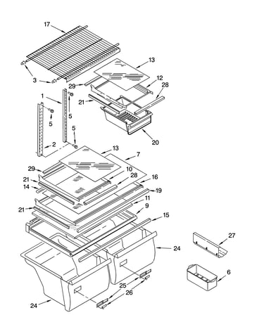 Shelf parts, optional parts