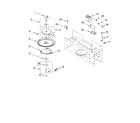 Whirlpool YMH7155XMQ0 magnetron and turntable parts diagram