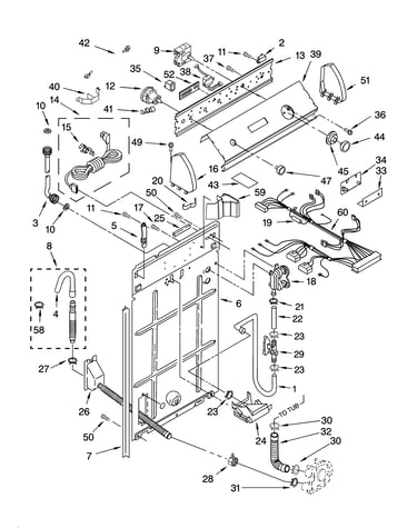 Controls and rear panel parts