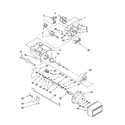 Whirlpool 3XES0FHGKS03 motor and ice container parts diagram