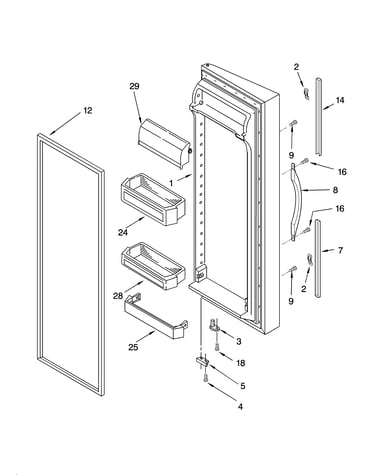 Refrigerator door parts