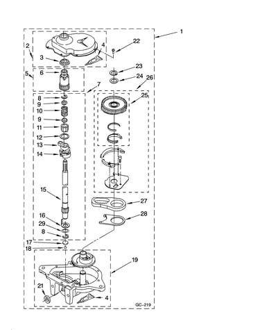 Gearcase parts