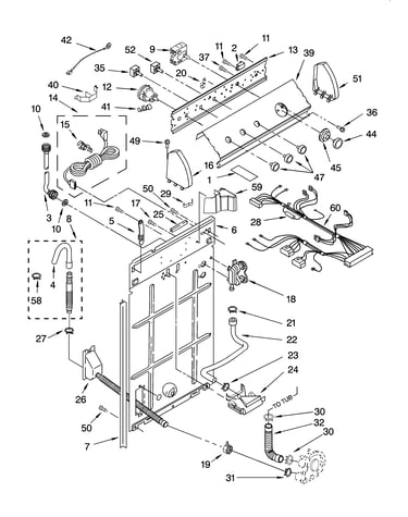 Controls and rear panel parts
