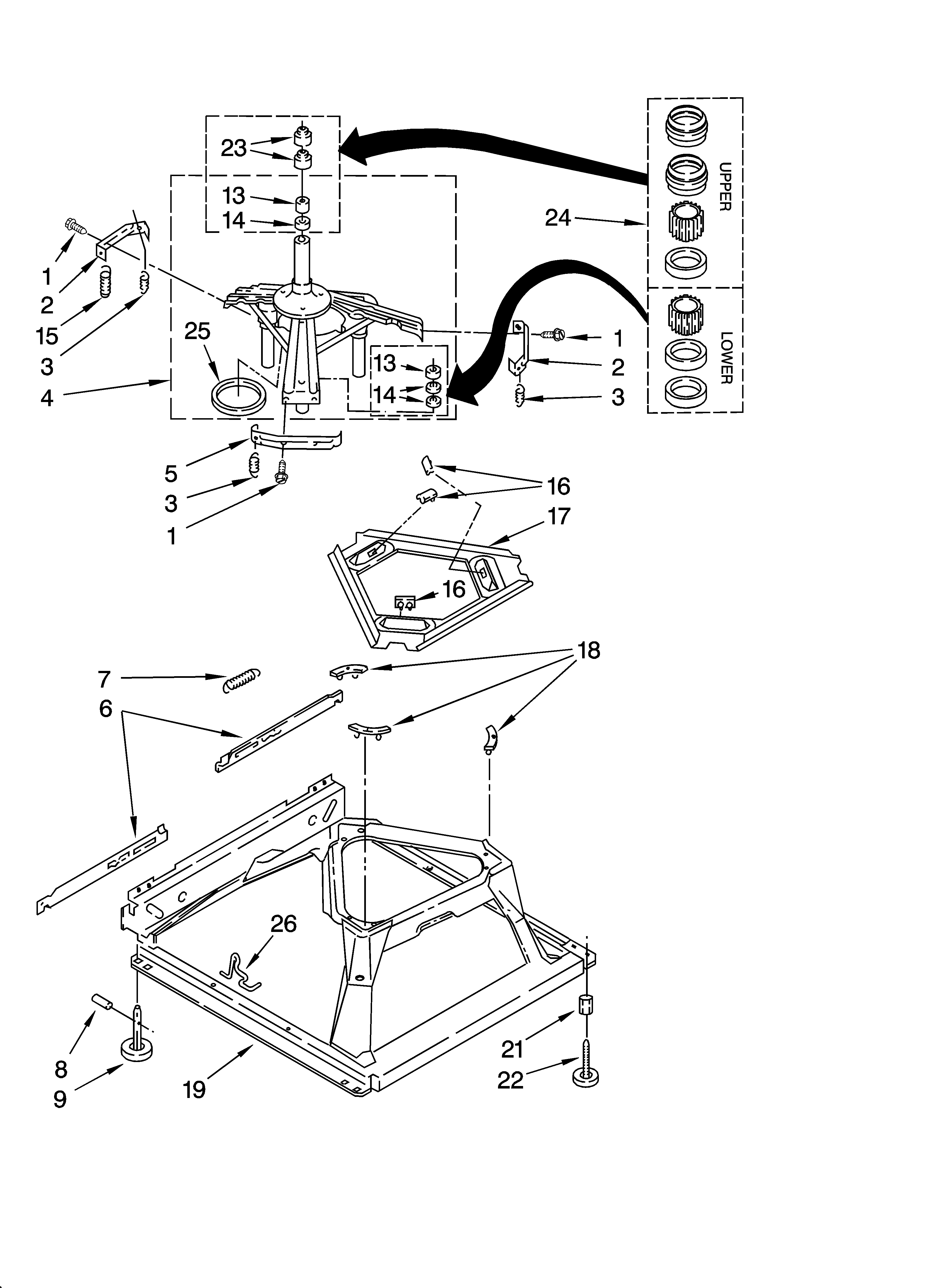 Machine base parts
