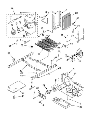 Unit parts, parts not illustrated