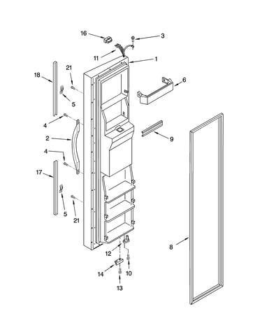 Freezer door parts