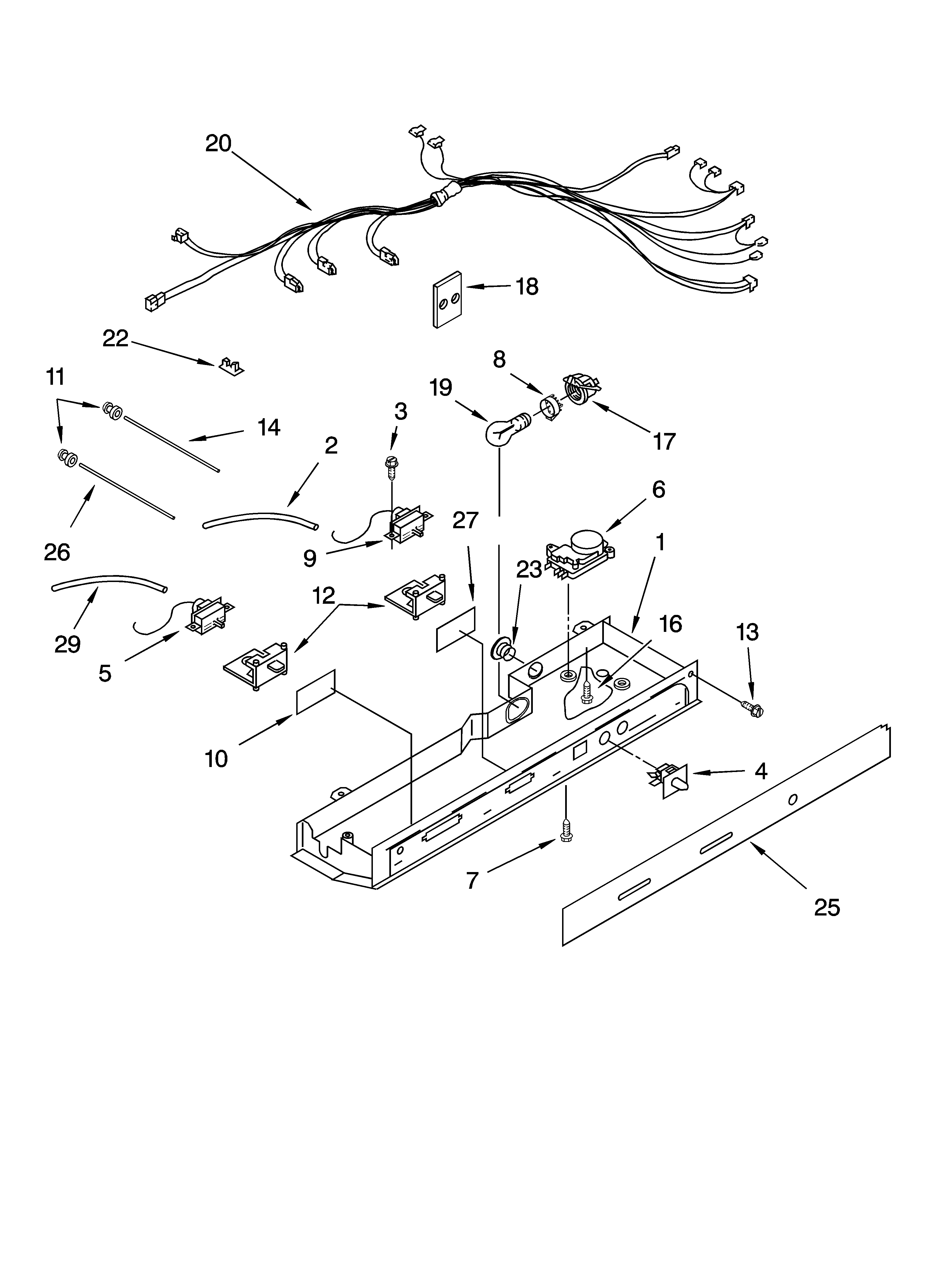 CONTROL PARTS, PARTS NOT ILLUSTRATED