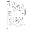 Whirlpool 7MLGQ8857JQ6 top and console parts diagram