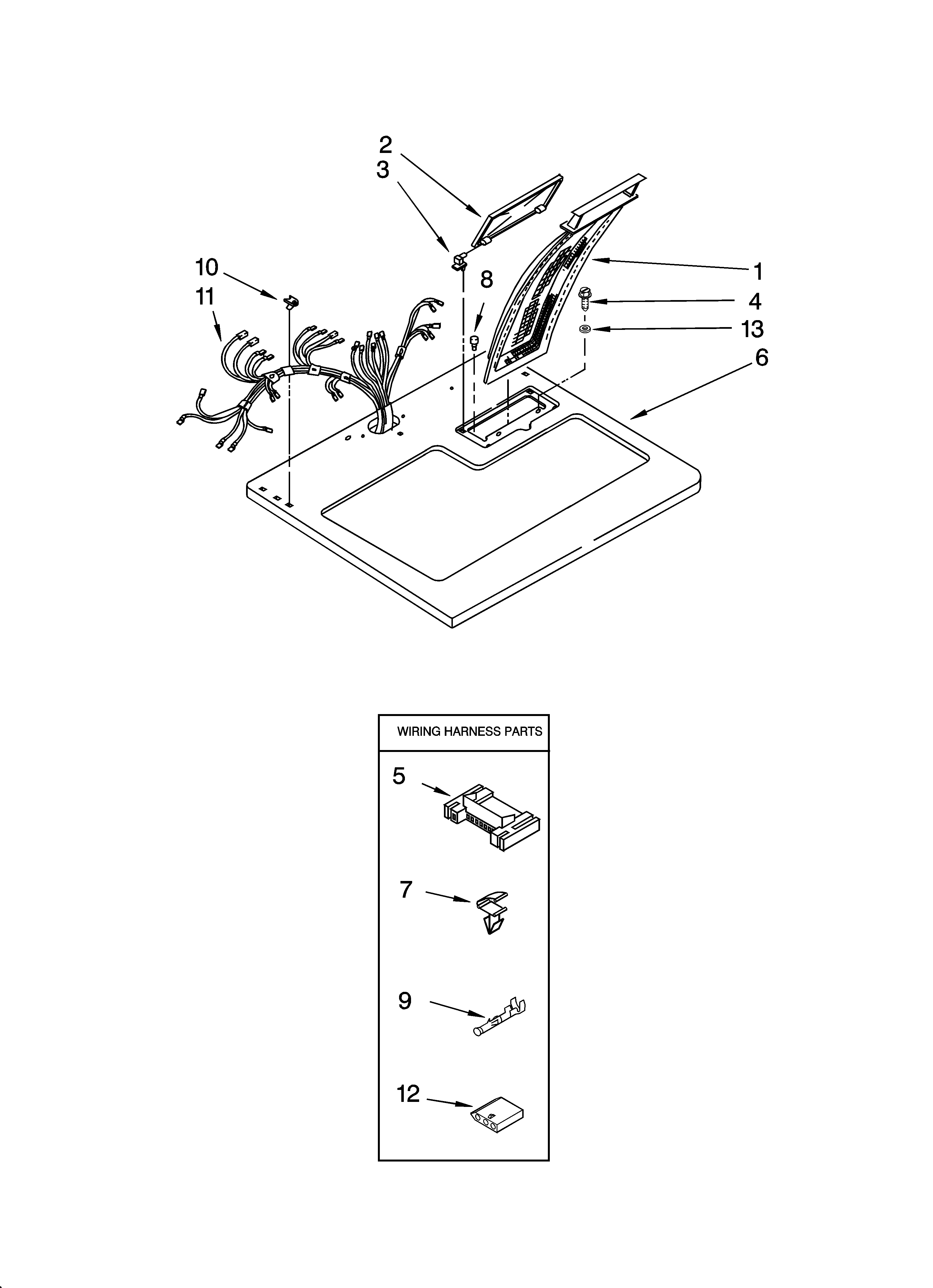 Top, harness parts, and optional parts