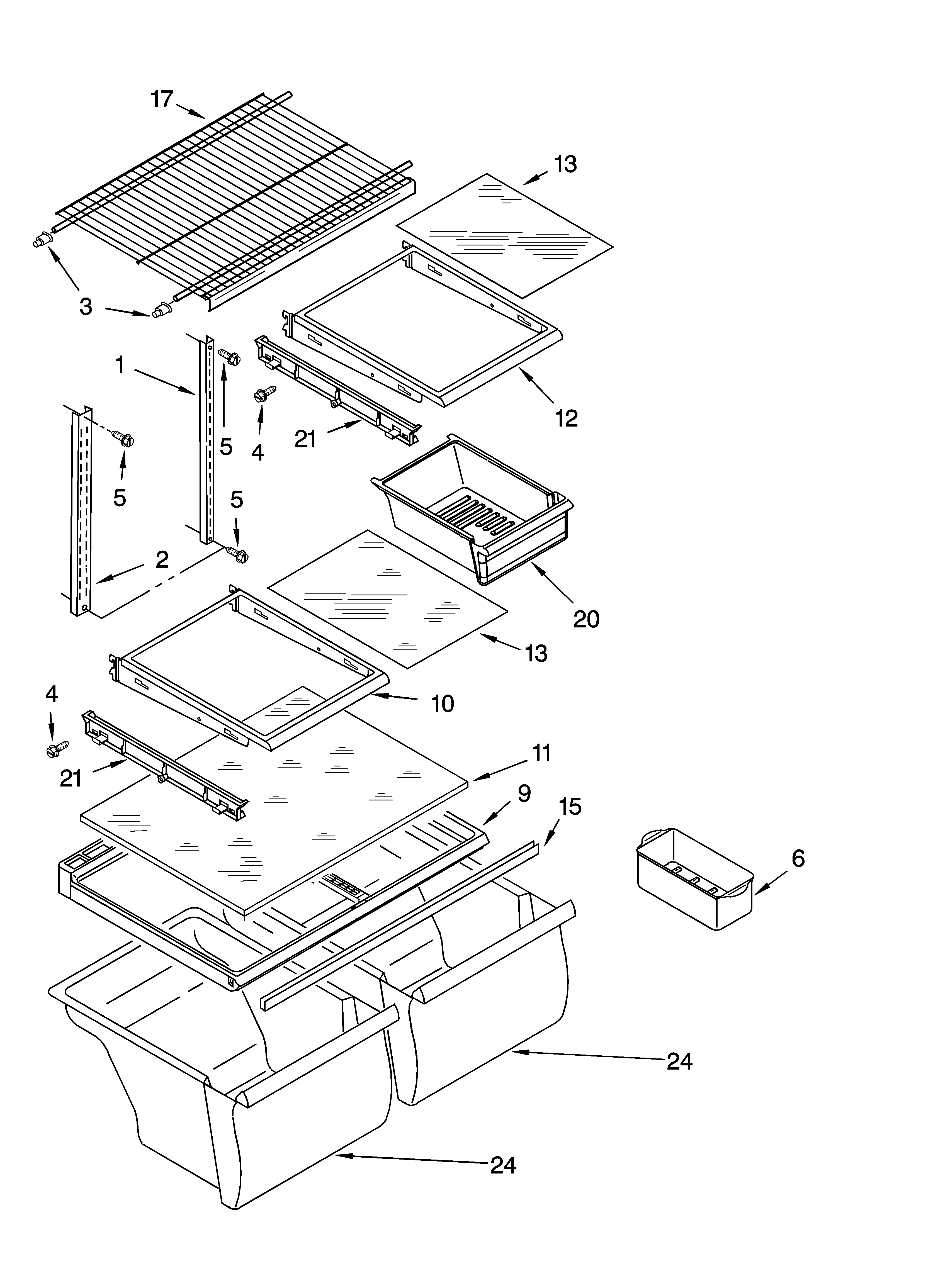 Shelf parts, optional parts