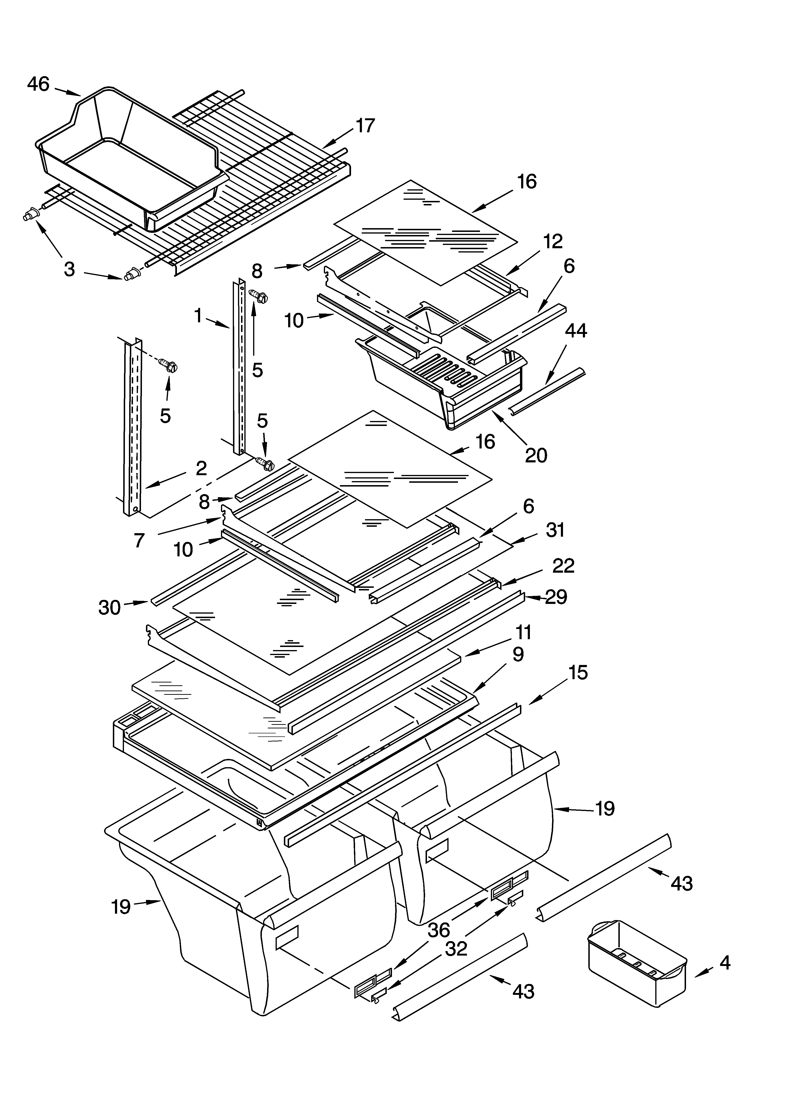 Shelf parts