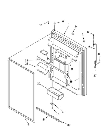 Refrigerator door parts