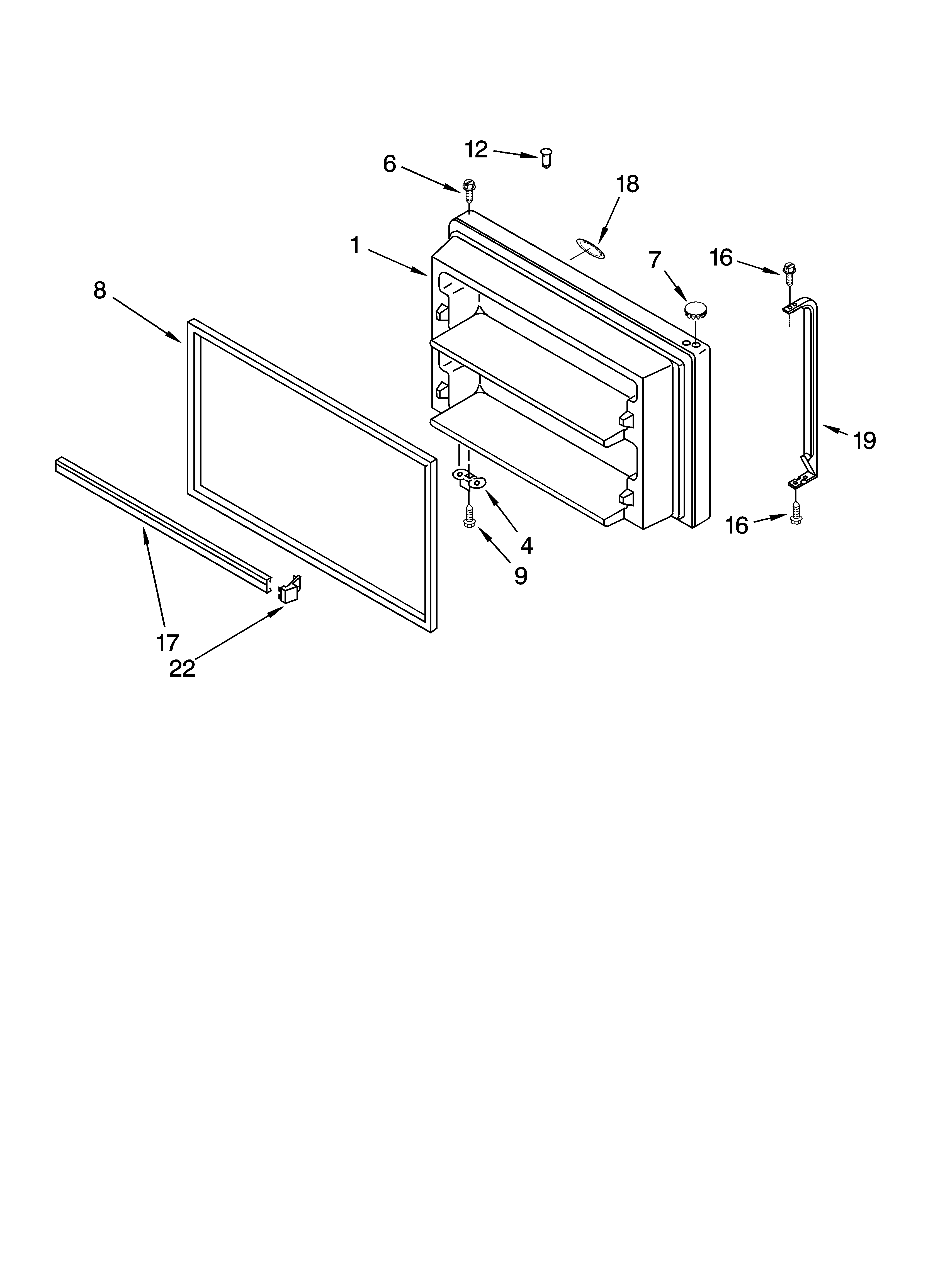 Freezer door parts