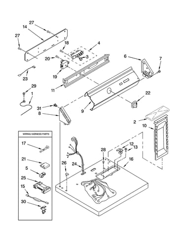 Top and console parts