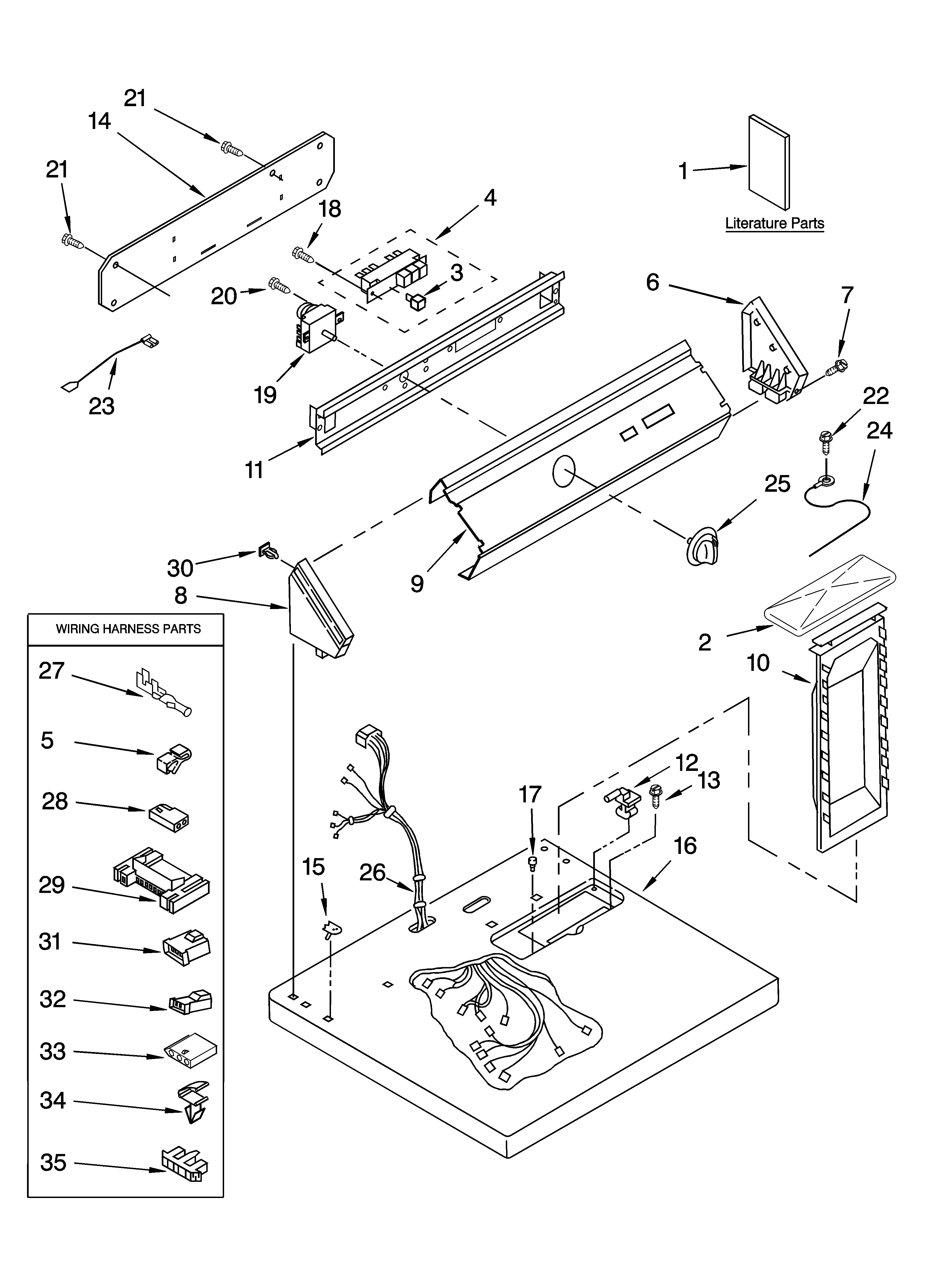 Top and console parts