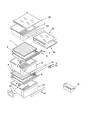 Refrigerator shelf parts