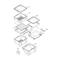 Whirlpool GD5SHAXNT00 refrigerator shelf parts diagram