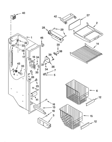 Freezer liner parts