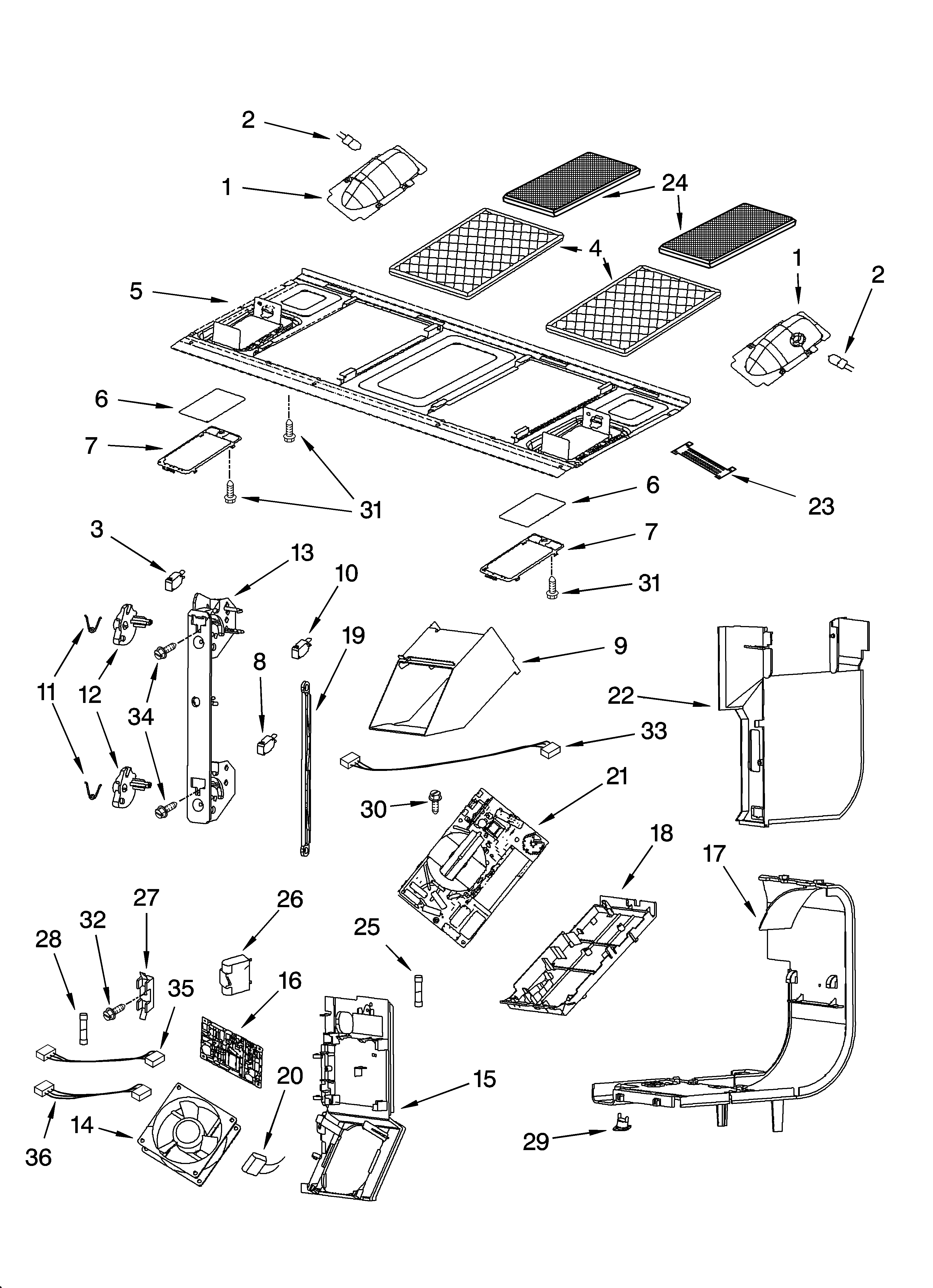 Interior and ventilation parts