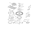 Whirlpool GH9177XLB0 magnetron and turntable parts diagram
