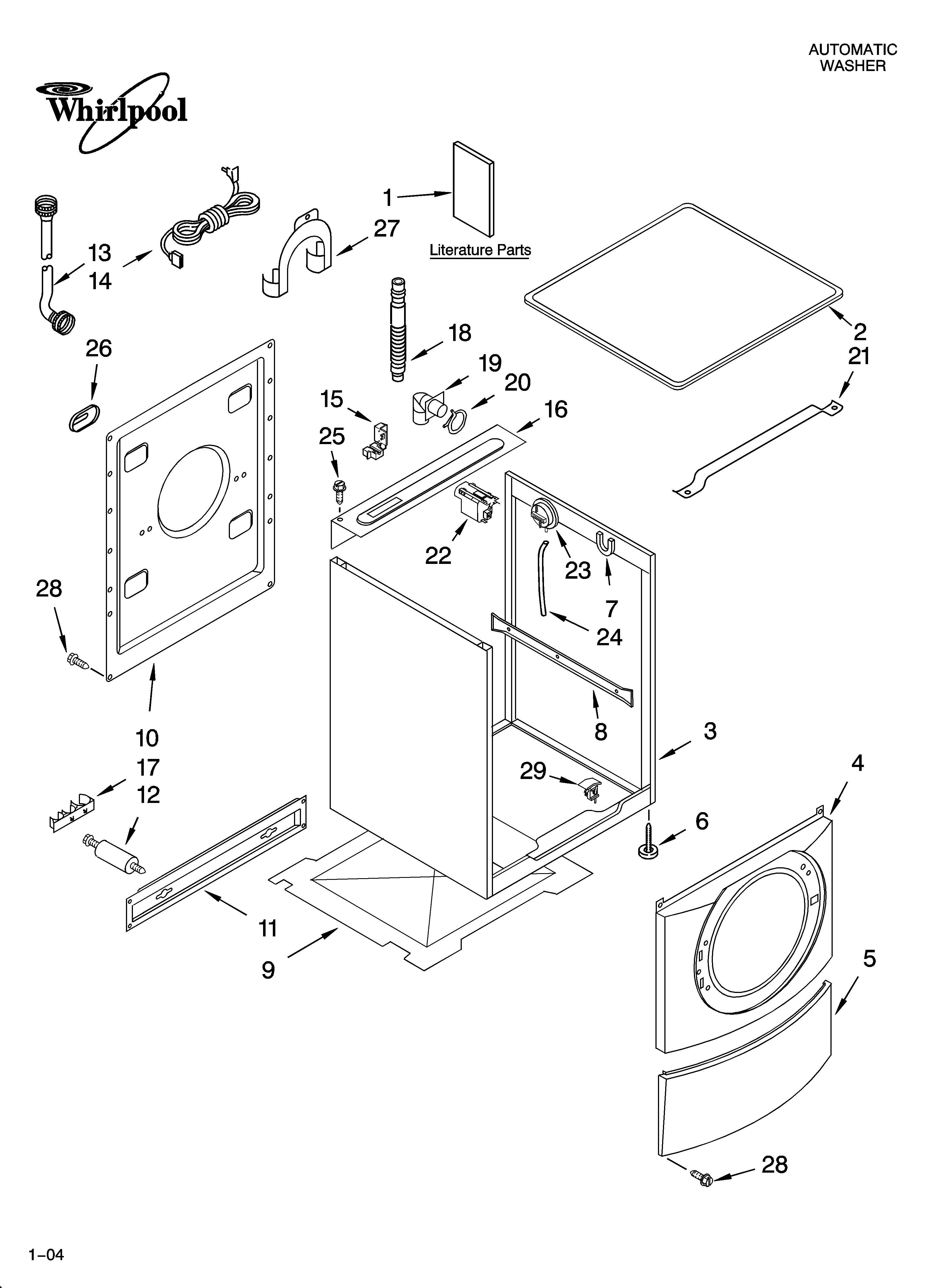 TOP AND CABINET PARTS