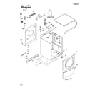 Whirlpool GHW9250MT1 top and cabinet parts diagram