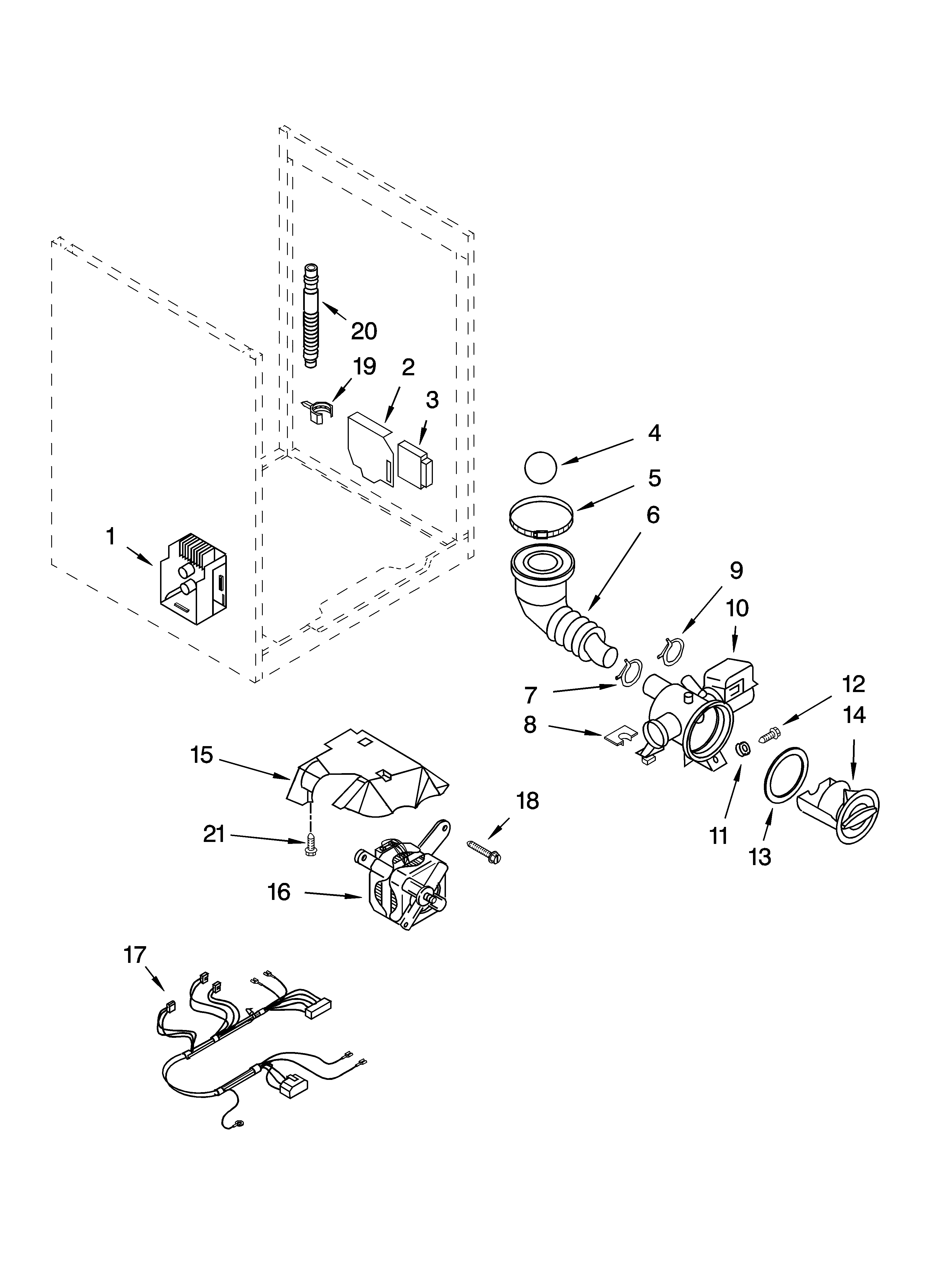 Pump and motor parts optional parts (not included)