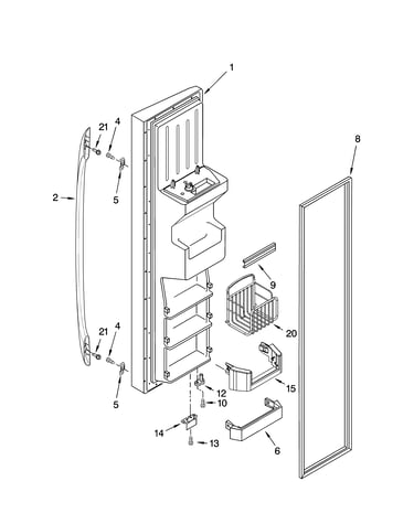 Freezer door parts