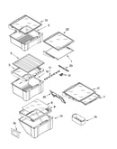 Refrigerator shelf parts