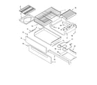 Whirlpool GS470LEMT1 drawer & broiler parts, miscellaneous parts diagram